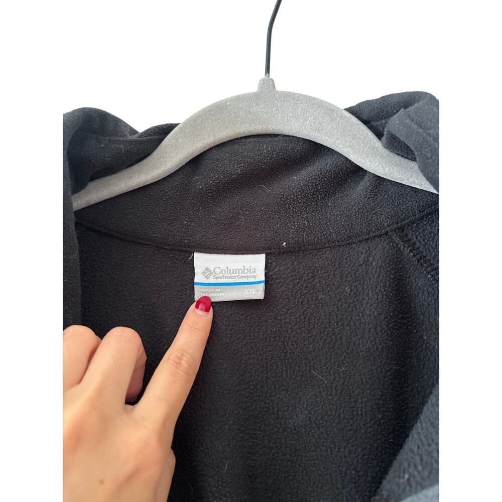 Columbia Black XXL Fleece Pullover Quarter Zip - Picture 3 of 7